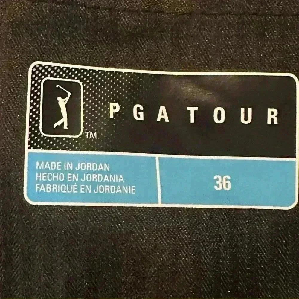 (Sold)PGA Tour Golf Shorts Blue Plaid Golf  Shorts Lightweight Pockets  Size 36 - Picture 5 of 7
